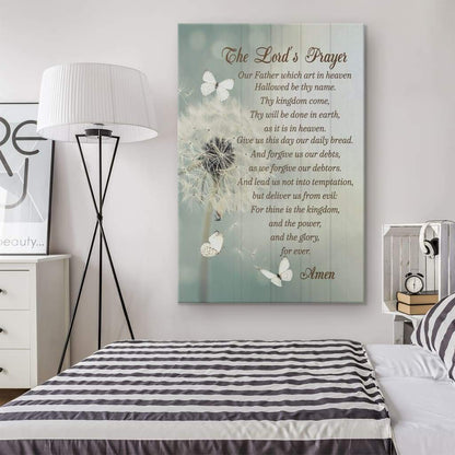 Dandelion The Lord's Prayer Canvas Art - Bible Verse Canvas - Scripture Wall Art