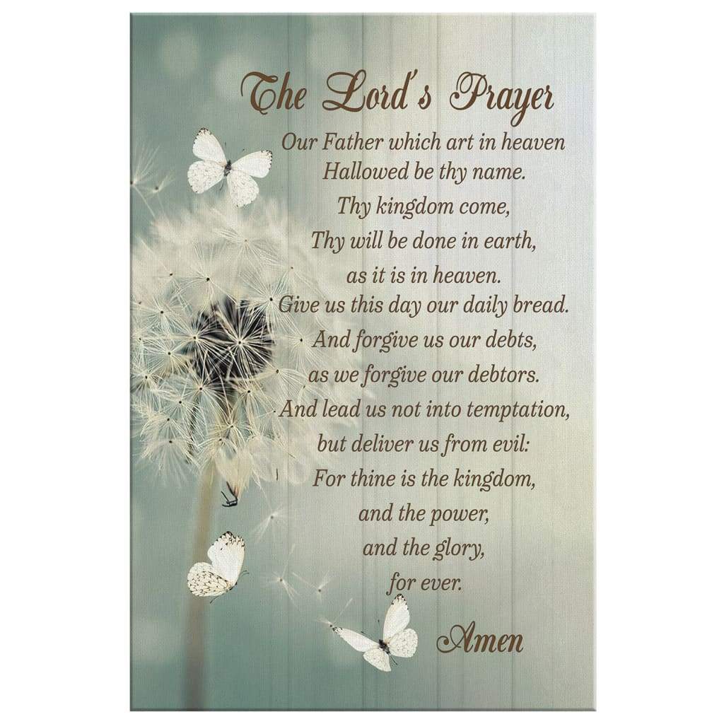 Dandelion The Lord's Prayer Canvas Art - Bible Verse Canvas - Scripture Wall Art