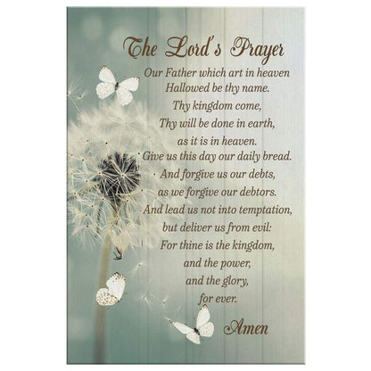 Dandelion The Lord's Prayer Canvas Art - Bible Verse Canvas - Scripture Wall Art
