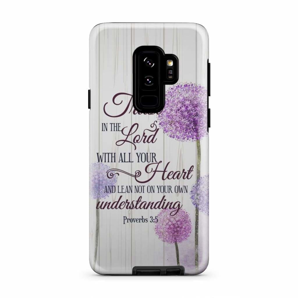 Dandelion Trust In The Lord With All Your Heart Proverbs 35 Bible Verse Phone Case - Scripture Phone Cases - Iphone Cases Christian