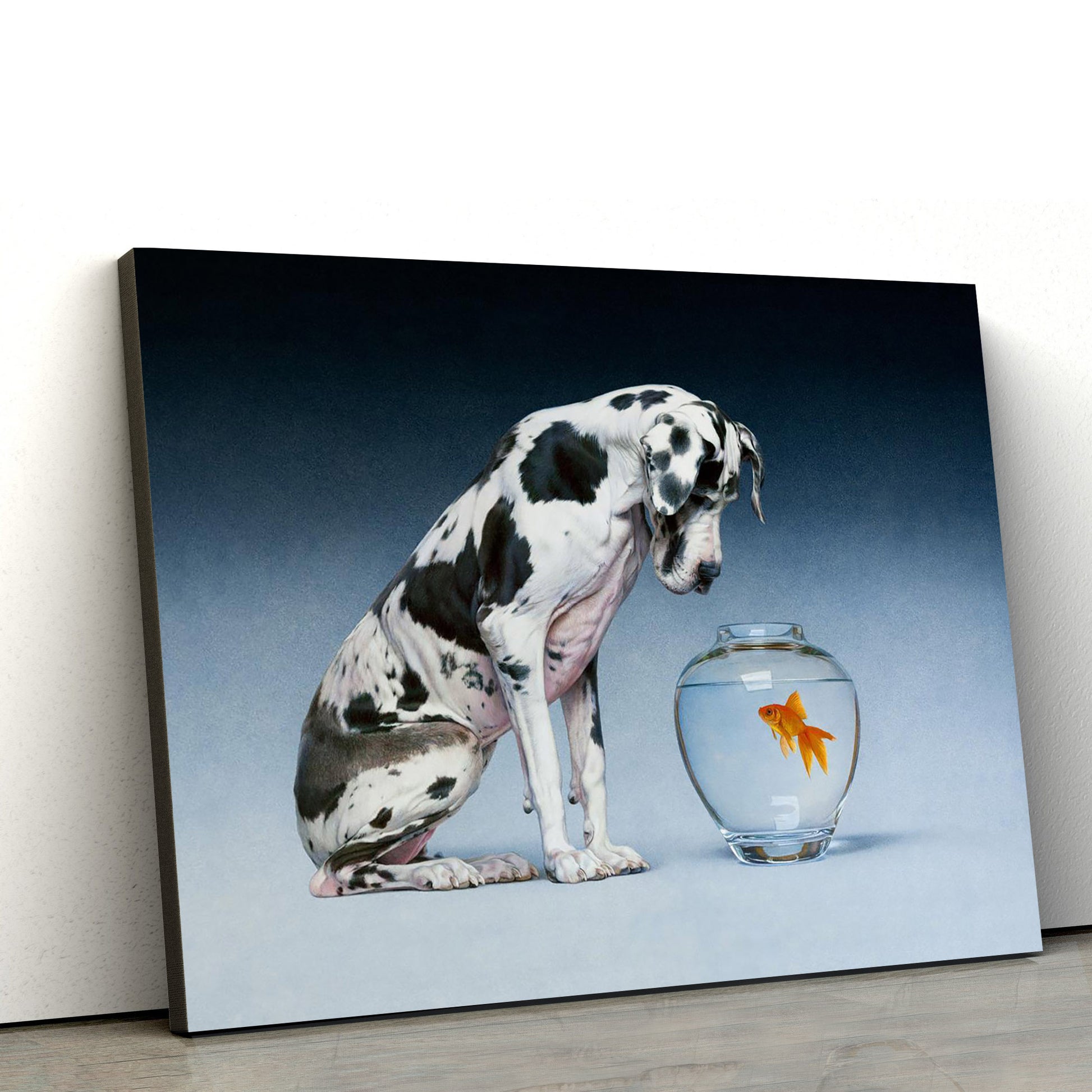 Dane And Fish Canvas Wall Art - Christian Wall Decor