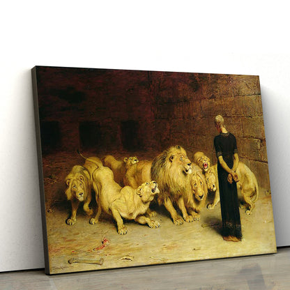 Daniel In The Lions Den Canvas Pictures - Jesus Canvas Pictures - Christian Wall Art