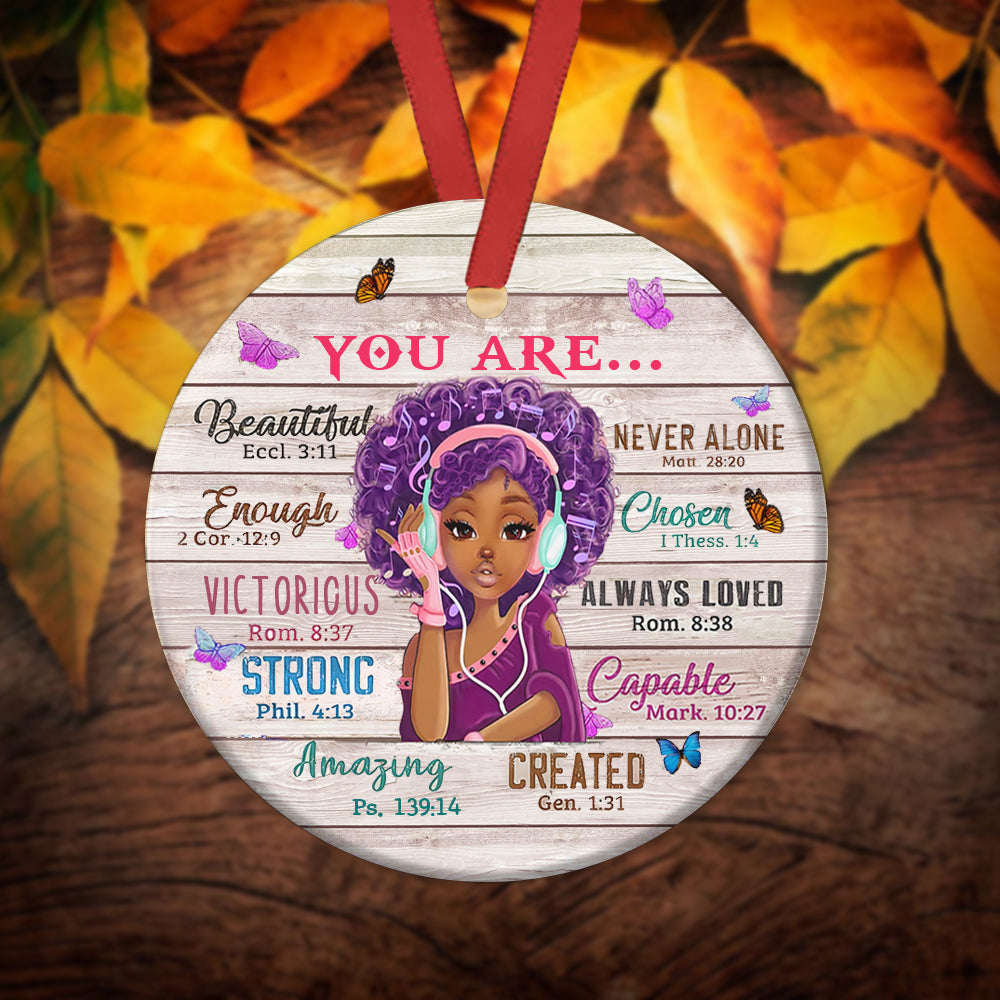 Daughter Gift Blw Ceramic Circle Ornament - Decorative Ornament - Christmas Ornament