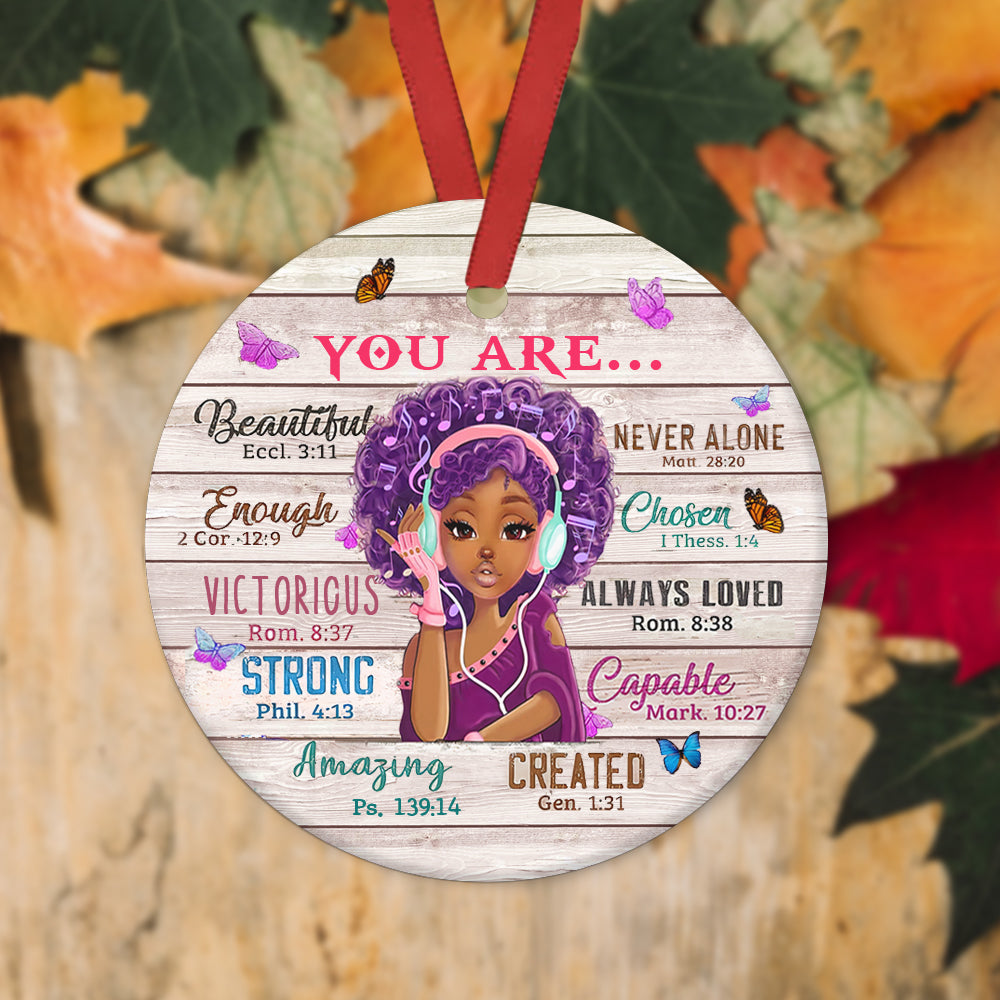 Daughter Gift Blw Ceramic Circle Ornament - Decorative Ornament - Christmas Ornament