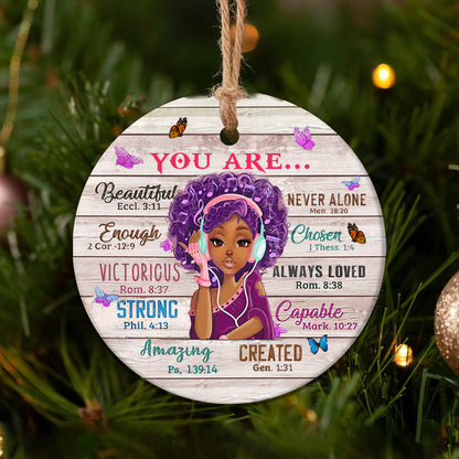 Daughter Gift Blw Ceramic Circle Ornament - Decorative Ornament - Christmas Ornament