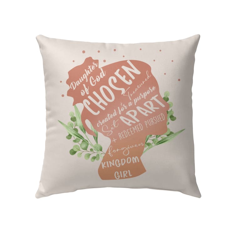 Daughter Of God Chosen And Treasured Christian Pillow