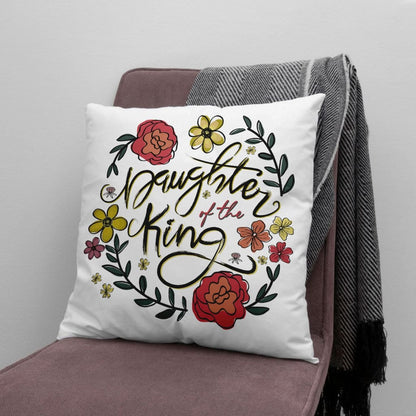 Daughter Of The King Flowers Pillow