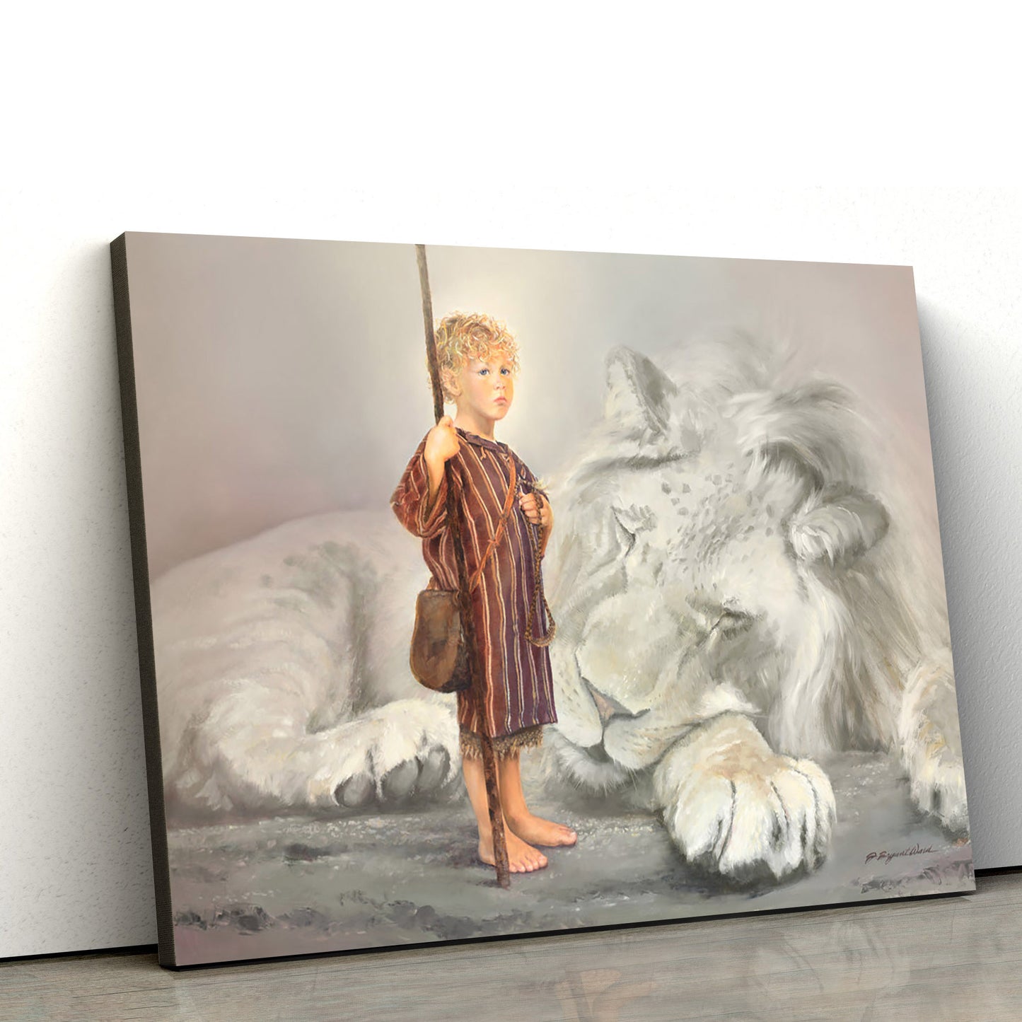 David's First Goliath  Canvas Picture - Jesus Christ Canvas Art - Christian Wall Art