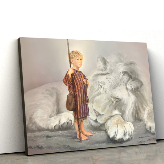 David's First Goliath  Canvas Picture - Jesus Christ Canvas Art - Christian Wall Art