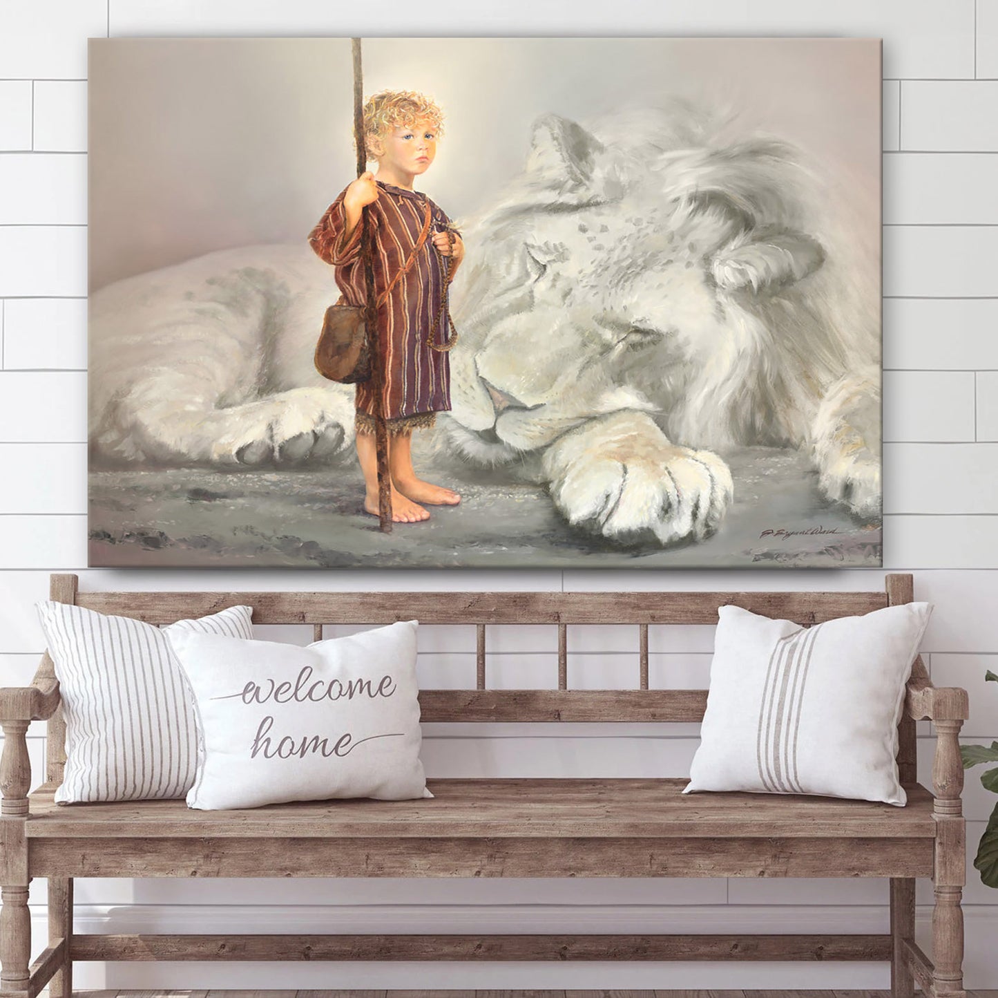 David's First Goliath  Canvas Picture - Jesus Christ Canvas Art - Christian Wall Art