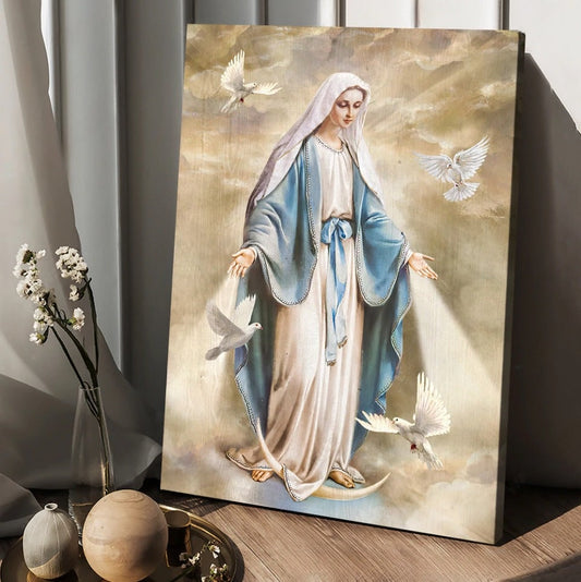 Dear Maria Dove Beautiful Sunset Canvas Posters - Christian Wall Posters - Religious Wall Decor