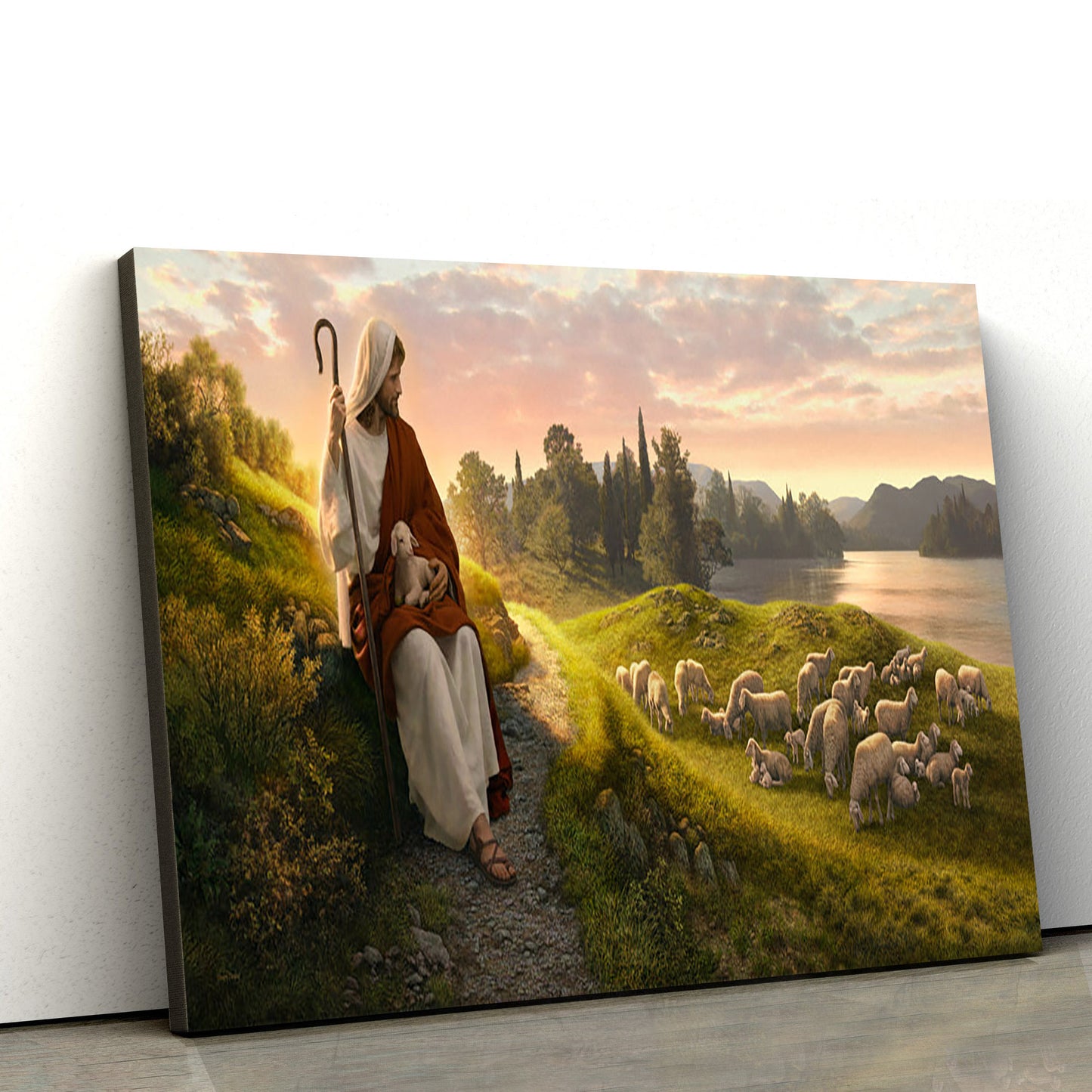 Dear To The Heart Of The Shepherd  Canvas Picture - Jesus Christ Canvas Art - Christian Wall Art