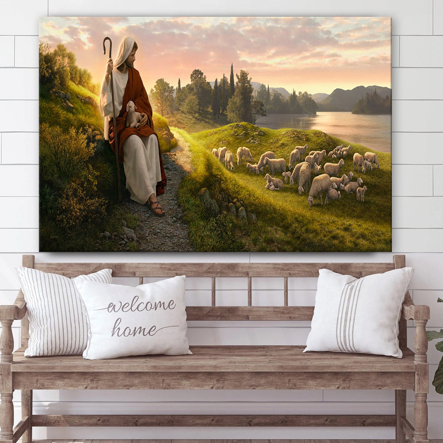 Dear To The Heart Of The Shepherd  Canvas Picture - Jesus Christ Canvas Art - Christian Wall Art
