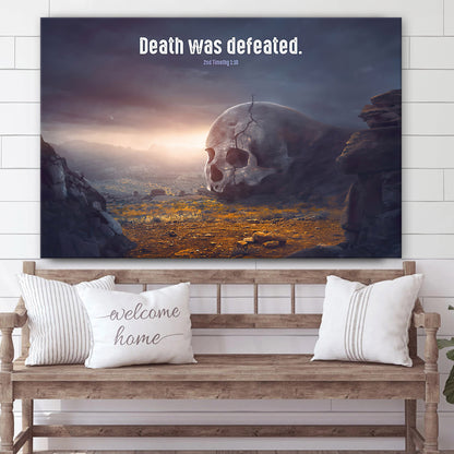 Death Was Defeated 2nd Timothy 1 10 Religious Posters Christian Wall Art