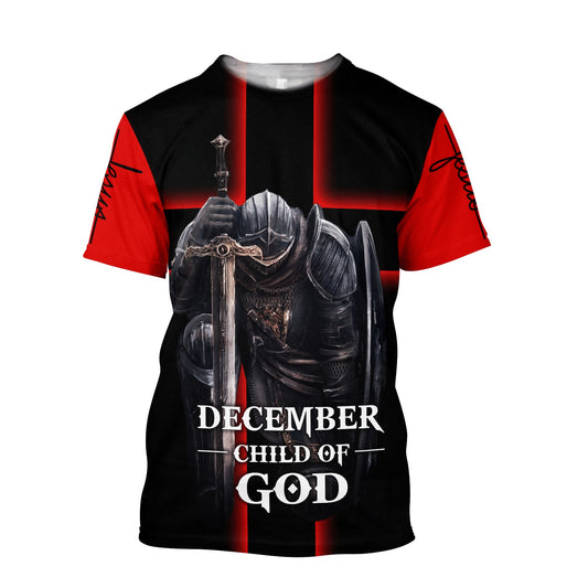 December Child Of God Jesus Unisex Shirts - Christian 3d Shirts For Men Women