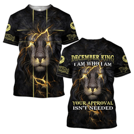 December King Jesus Lion Jesus Shirts - Christian 3d Shirts For Men Women