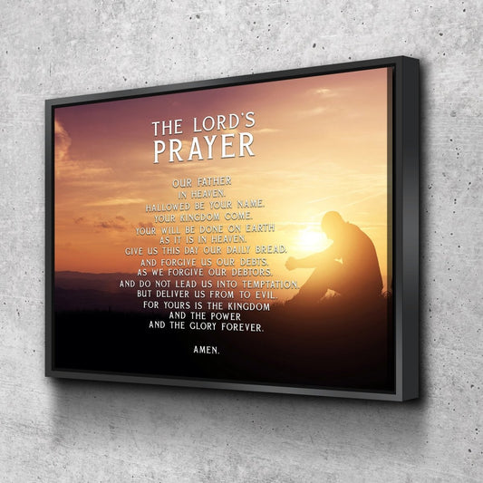 Deep Prayer & The Lords Prayer Wall Art - Christian Canvas Wall Art