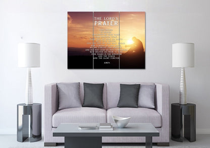 Deep Prayer & The Lords Prayer Wall Art - Christian Canvas Wall Art