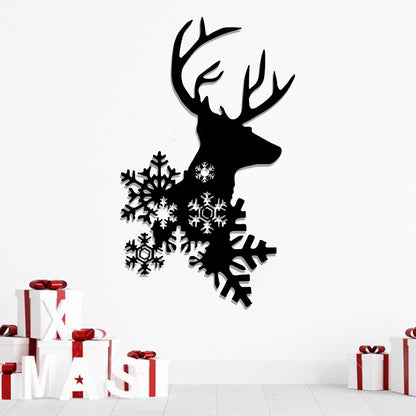 Deer Christmas Sign - Deer Metal Sign - Metal Christmas Wall Art - Ciaocustom