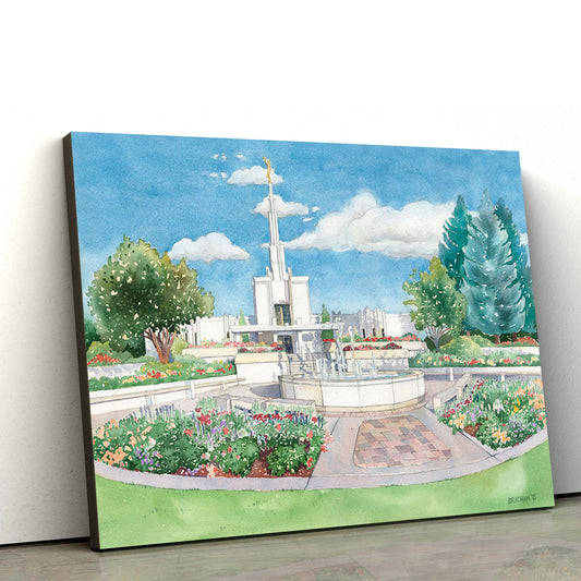 Denver Temple Canvas Wall Art - Jesus Christ Picture - Canvas Christian Wall Art