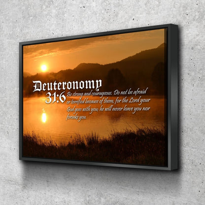 Deuteronomy 316 Canvas Wall Art Print - Christian Canvas Wall Art