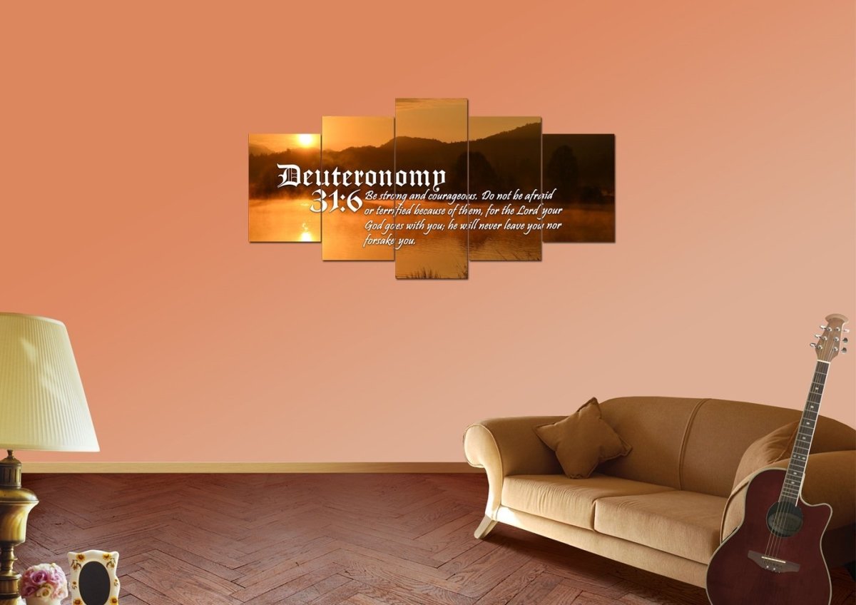 Deuteronomy 316 Canvas Wall Art Print - Christian Canvas Wall Art