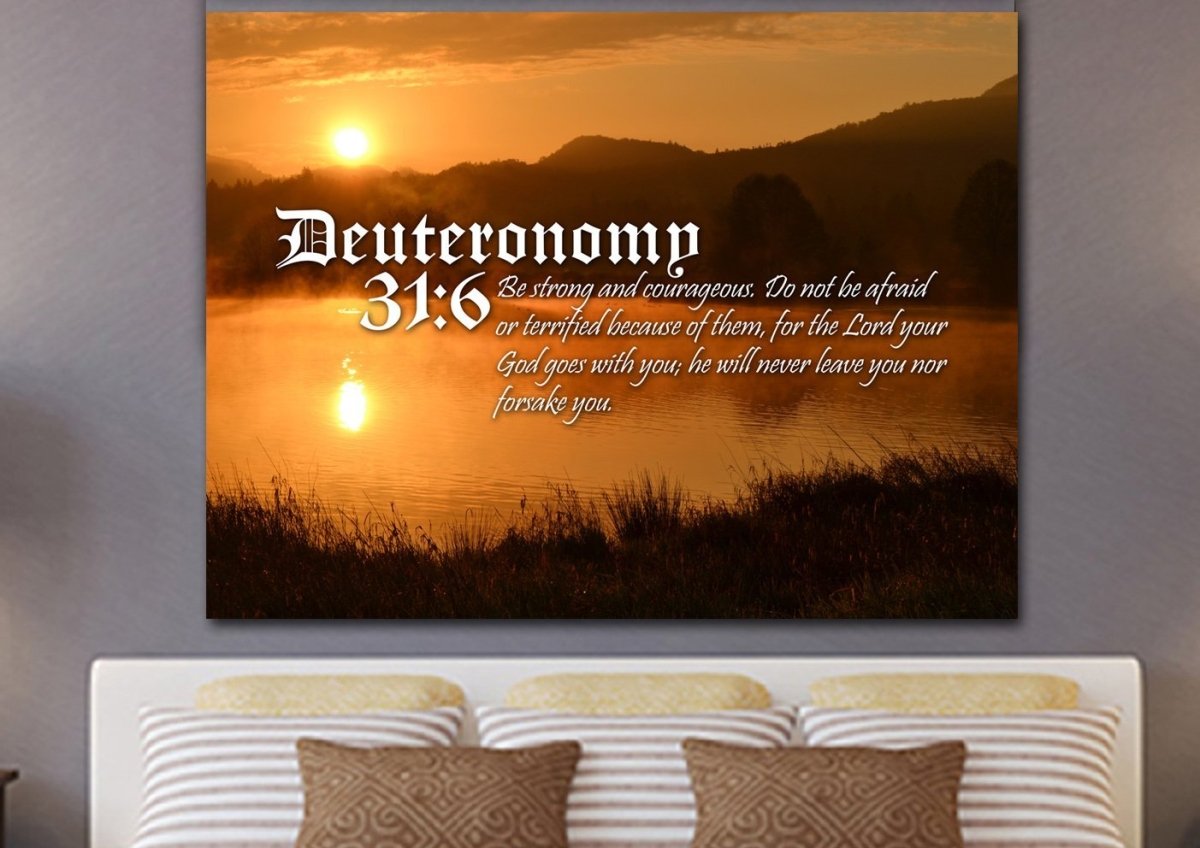 Deuteronomy 316 Canvas Wall Art Print - Christian Canvas Wall Art