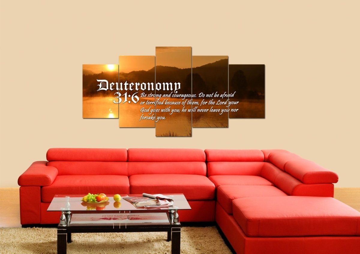 Deuteronomy 316 Canvas Wall Art Print - Christian Canvas Wall Art