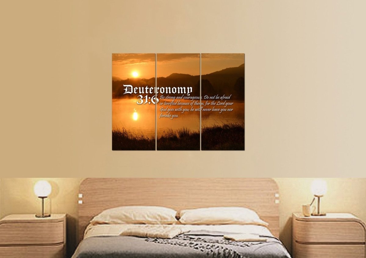 Deuteronomy 316 Canvas Wall Art Print - Christian Canvas Wall Art