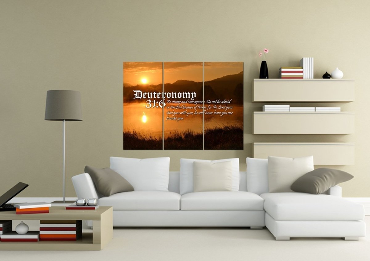 Deuteronomy 316 Canvas Wall Art Print - Christian Canvas Wall Art