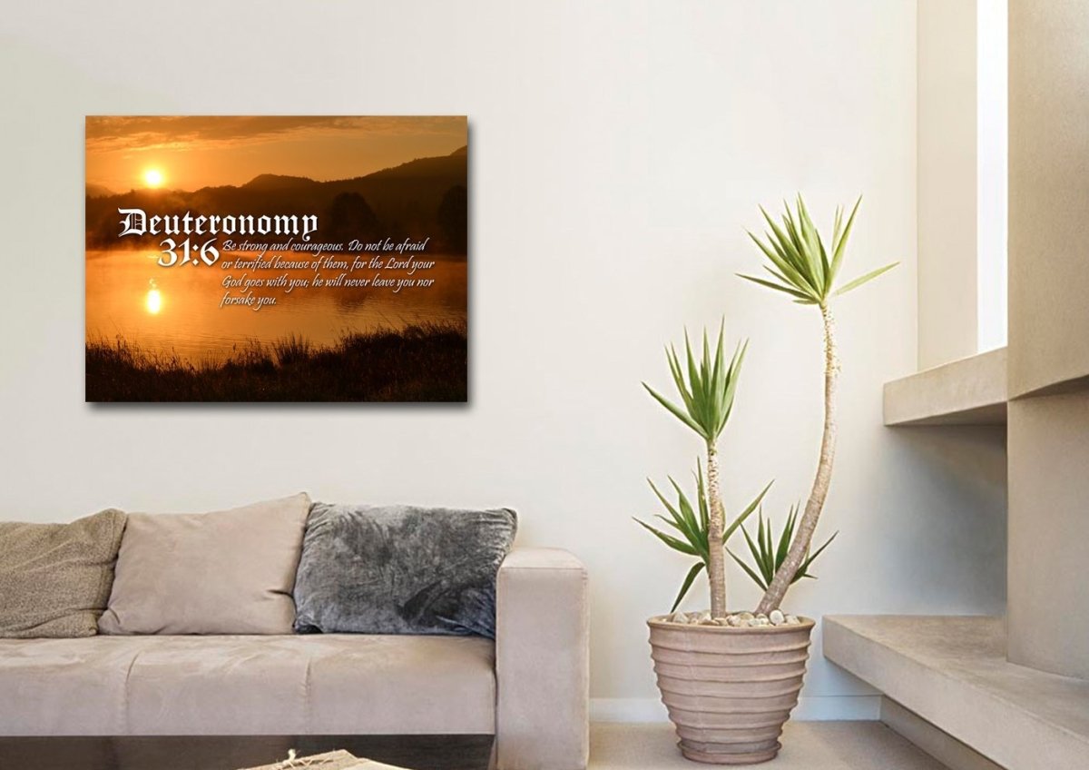 Deuteronomy 316 Canvas Wall Art Print - Christian Canvas Wall Art