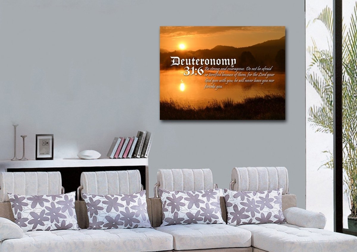 Deuteronomy 316 Canvas Wall Art Print - Christian Canvas Wall Art