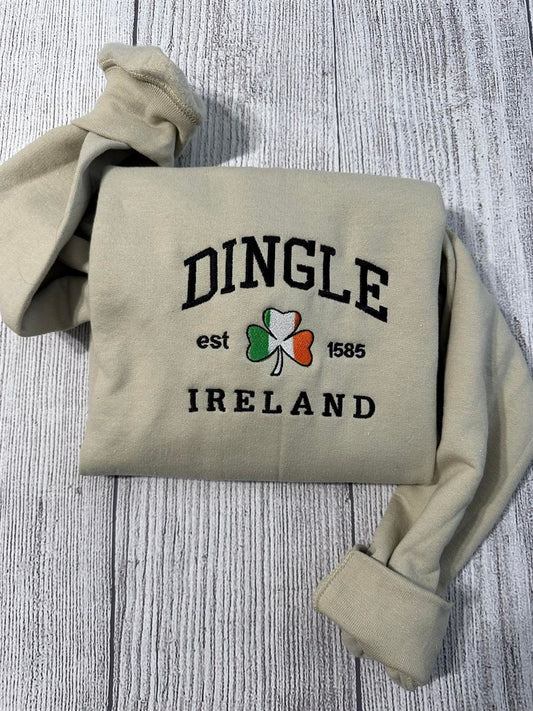 Dingle Ireland Embroidered Sweatshir, Women's Embroidered Sweatshirts