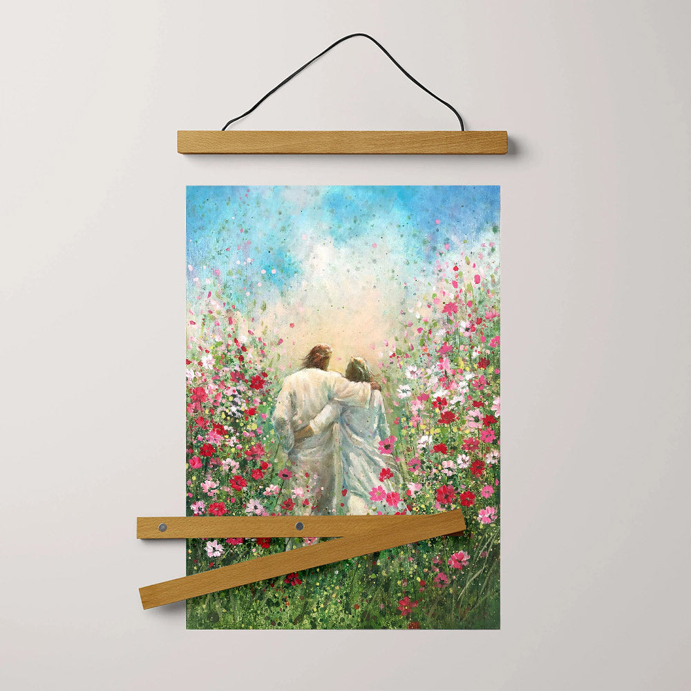 Divine Companion Hanging Canvas Wall Art - Christan Wall Decor - Religious Canvas