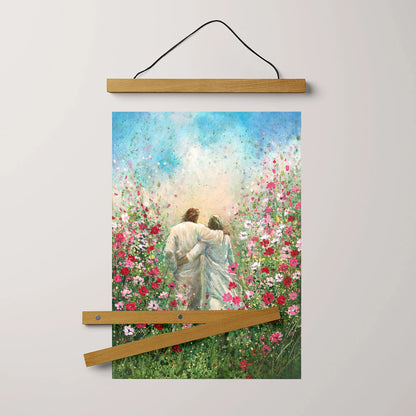 Divine Companion Hanging Canvas Wall Art - Christan Wall Decor - Religious Canvas
