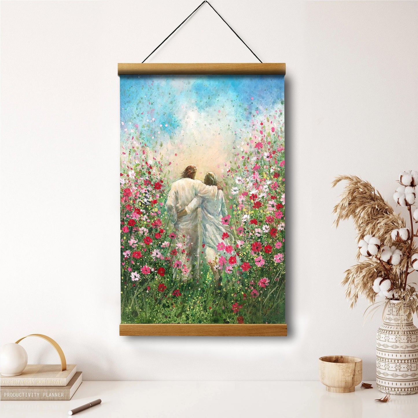 Divine Companion Hanging Canvas Wall Art - Christan Wall Decor - Religious Canvas