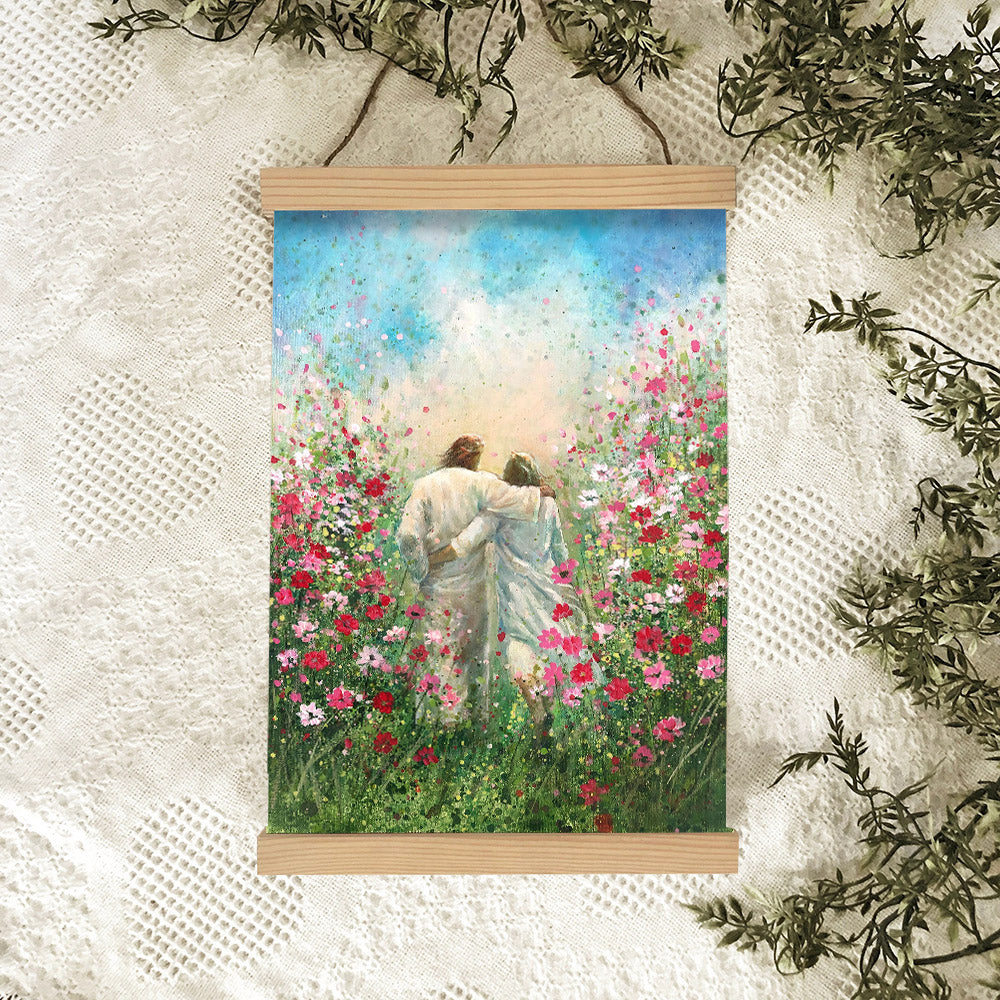Divine Companion Hanging Canvas Wall Art - Christan Wall Decor - Religious Canvas