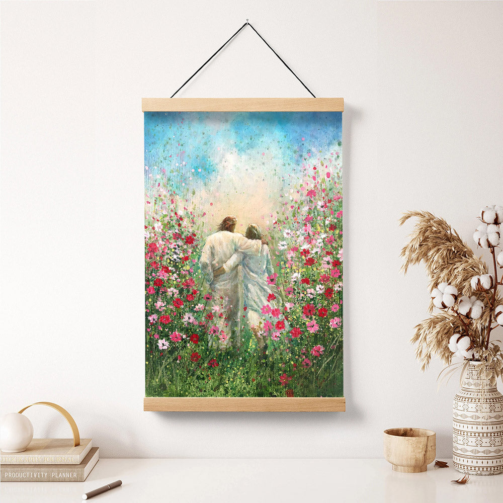Divine Companion Hanging Canvas Wall Art - Christan Wall Decor - Religious Canvas