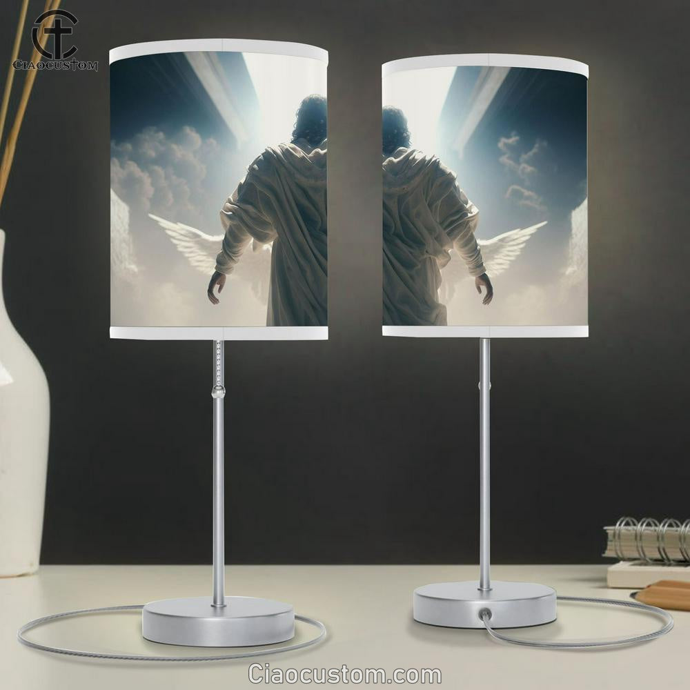 Divine Mercy Jesus Christ Christian God Table Lamp Pictures - Faith Art - Christian Table Lamp For Bedroom Decor