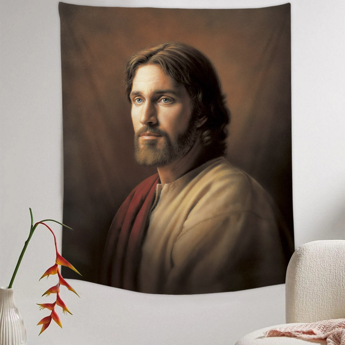 Divine Redeemer Tapestry - Jesus Picture - Religious Tapestry - Christian Tapestry Wall Hangings