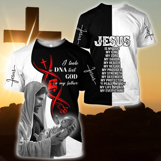 Dna Test God Is My Father Jesus Shirts - Christian 3d Shirts For Men Women
