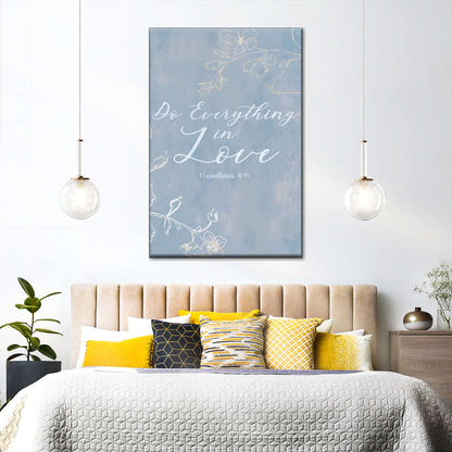 Do Everything In Love Canvas Wall Art - Christian Wall Decor Art - Religious Wall Decor