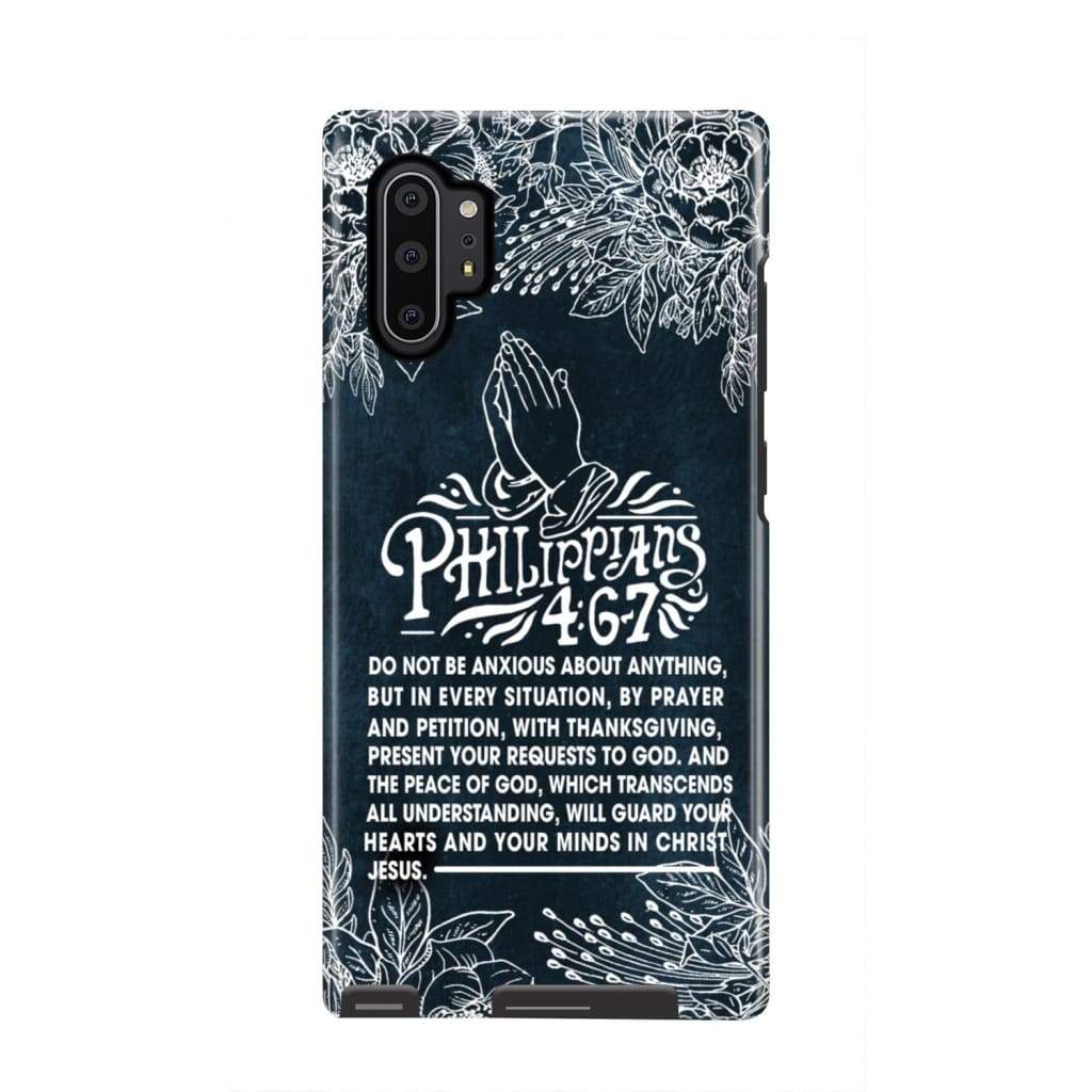 Do Not Be Anxious About Anything Philippians 46-7 Bible Verse Phone Case - Scripture Phone Cases - Iphone Cases Christian