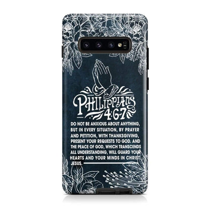 Do Not Be Anxious About Anything Philippians 46-7 Bible Verse Phone Case - Scripture Phone Cases - Iphone Cases Christian