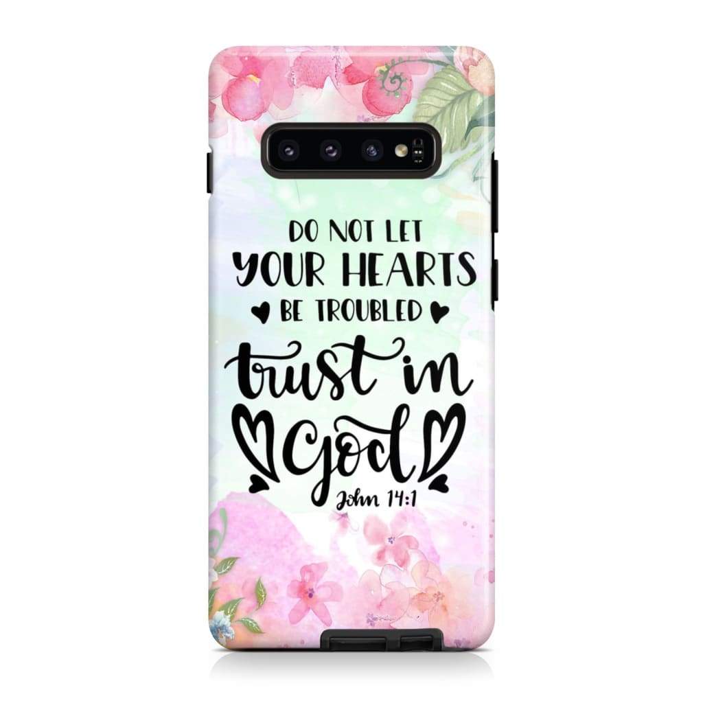 Do Not Let Your Hearts Be Troubled John 141 Christian Phone Case - Scripture Phone Cases - Iphone Cases Christian