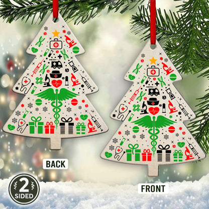 Doctor Christmas Gift Tree Shaped Ornament - Christmas Ornament - Ciaocustom