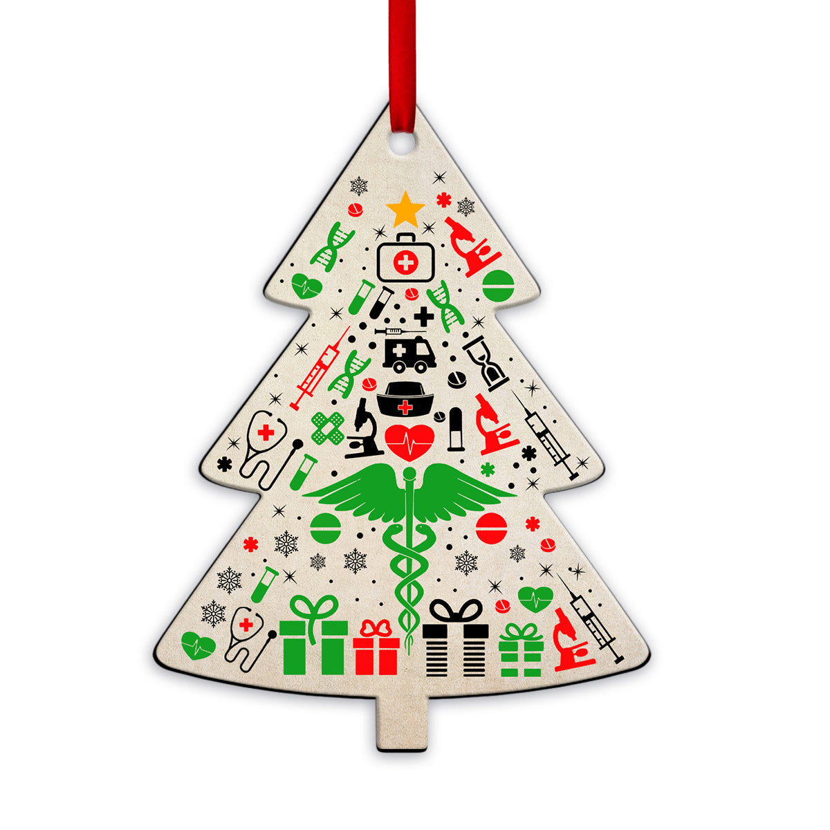 Doctor Christmas Gift Tree Shaped Ornament - Christmas Ornament - Ciaocustom