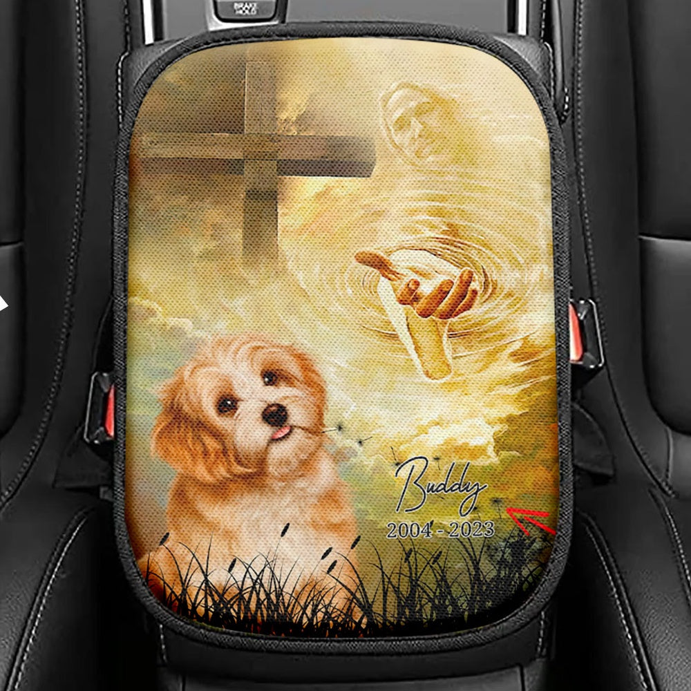 Dog Memorial Seat Box Cover, Take My Hand Jesus, Pet Loss Gifts