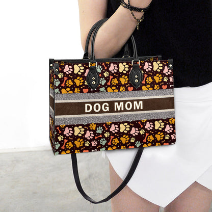 Dog Mom Pattern Pu Leather Bag - Dog Mom Gift Ideas - Women's Pu Leather Bag