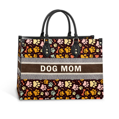 Dog Mom Pattern Pu Leather Bag - Dog Mom Gift Ideas - Women's Pu Leather Bag